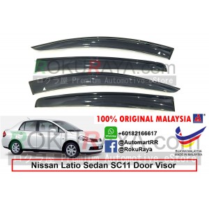 Nissan Latio Sedan SC11 AG Door Visor Air Press Wind Deflector (Big 12cm Width)